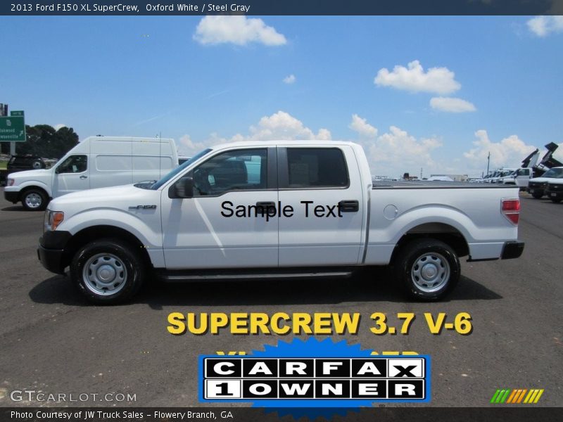 Oxford White / Steel Gray 2013 Ford F150 XL SuperCrew
