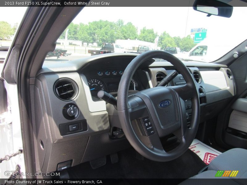 Oxford White / Steel Gray 2013 Ford F150 XL SuperCrew