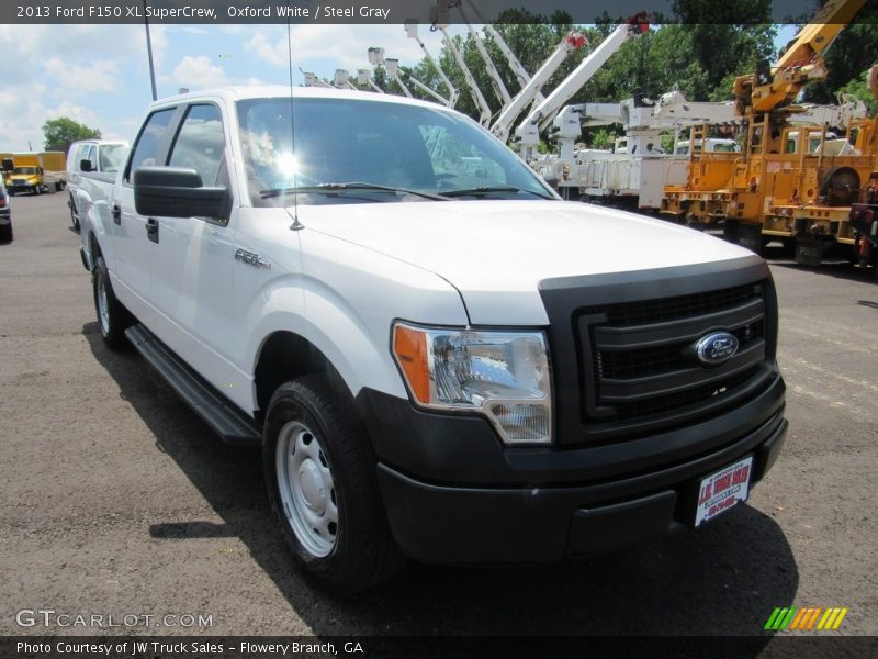 Oxford White / Steel Gray 2013 Ford F150 XL SuperCrew
