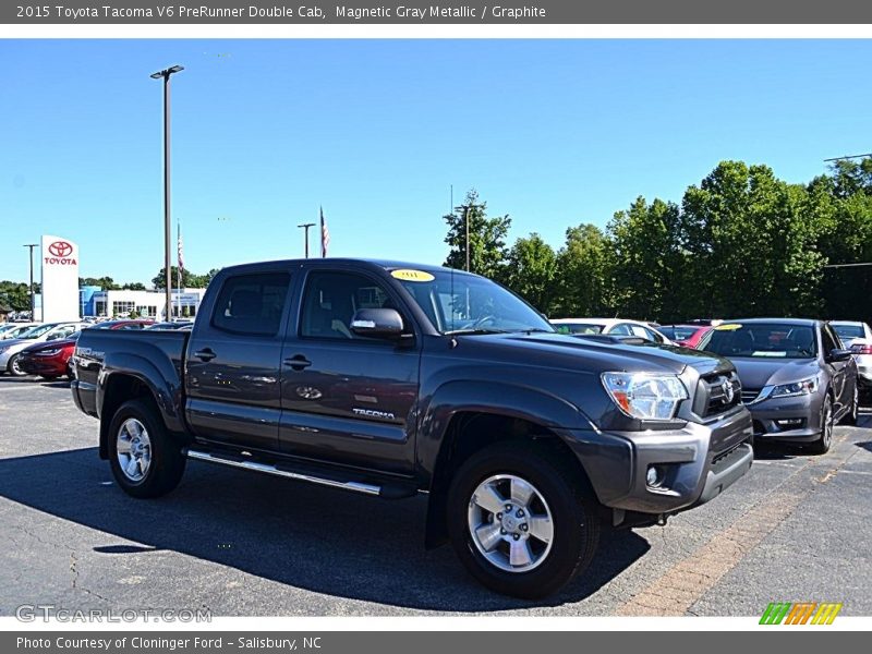 Magnetic Gray Metallic / Graphite 2015 Toyota Tacoma V6 PreRunner Double Cab