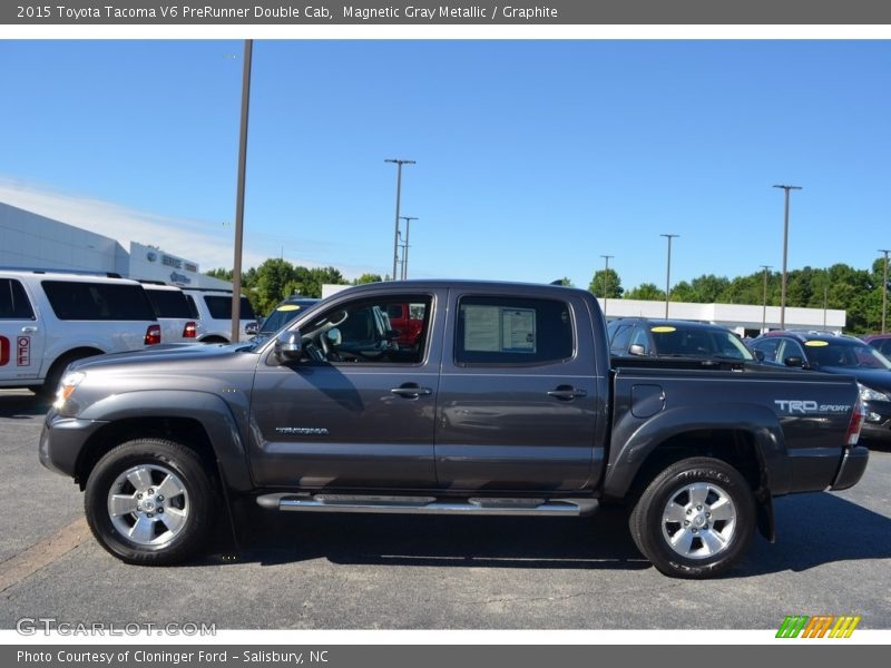 Magnetic Gray Metallic / Graphite 2015 Toyota Tacoma V6 PreRunner Double Cab
