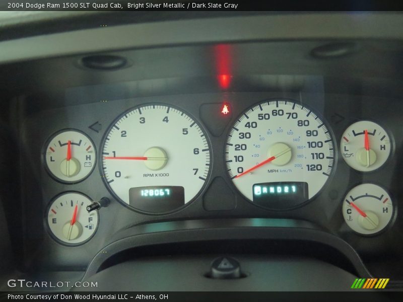 Bright Silver Metallic / Dark Slate Gray 2004 Dodge Ram 1500 SLT Quad Cab