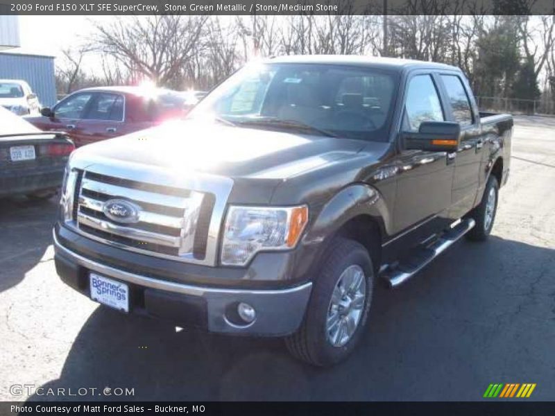 Stone Green Metallic / Stone/Medium Stone 2009 Ford F150 XLT SFE SuperCrew