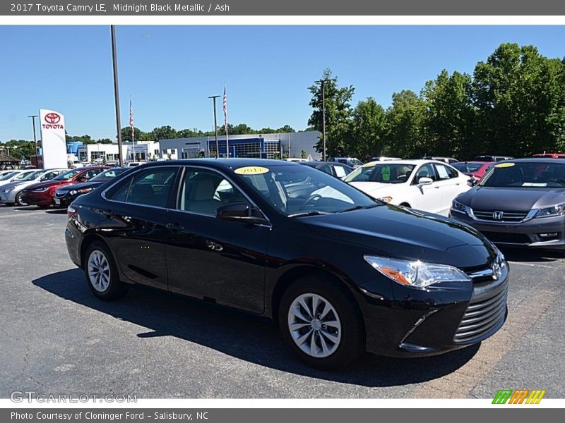 Midnight Black Metallic / Ash 2017 Toyota Camry LE
