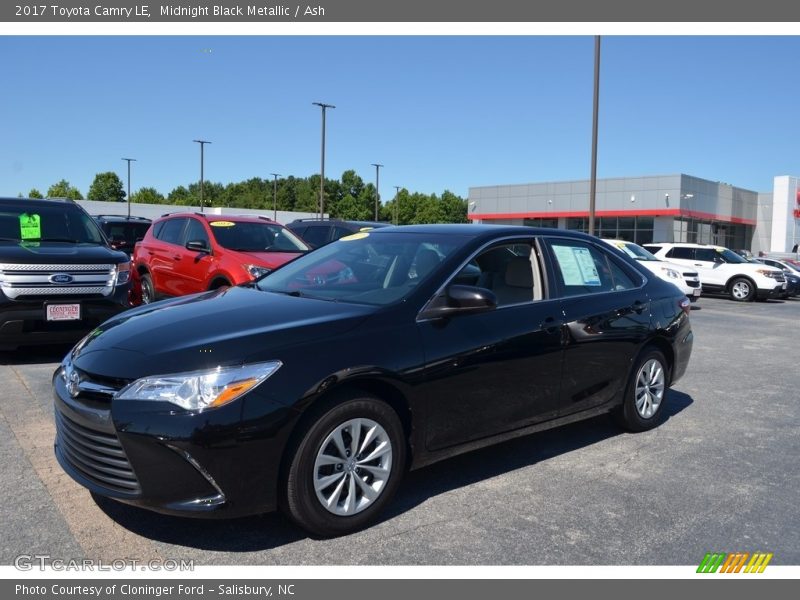 Midnight Black Metallic / Ash 2017 Toyota Camry LE