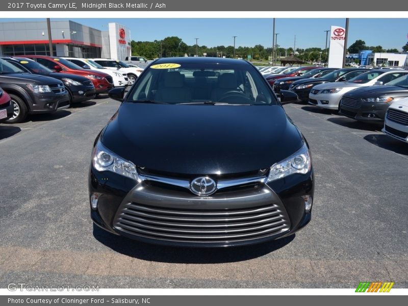 Midnight Black Metallic / Ash 2017 Toyota Camry LE