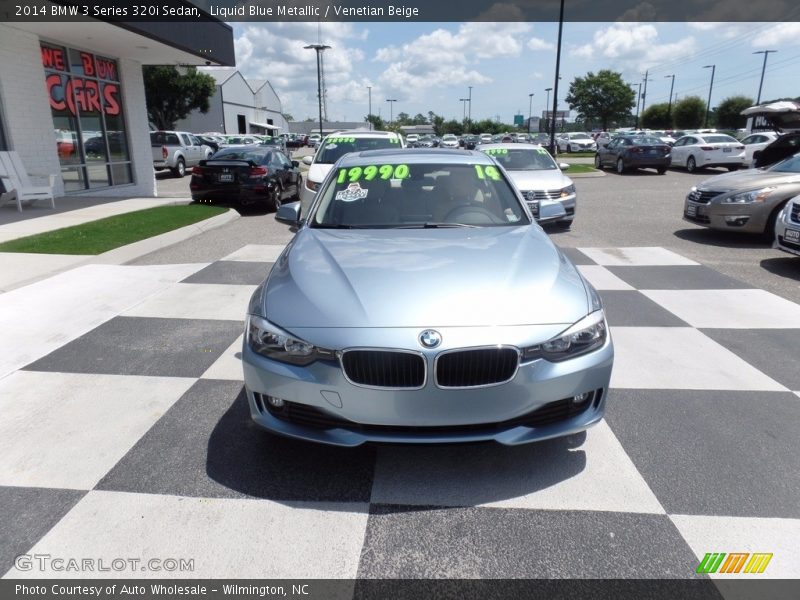 Liquid Blue Metallic / Venetian Beige 2014 BMW 3 Series 320i Sedan