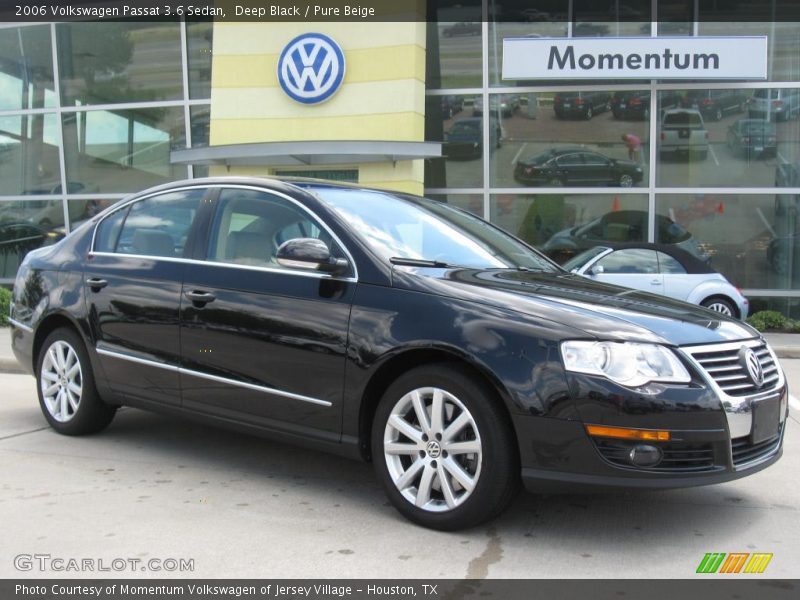 Deep Black / Pure Beige 2006 Volkswagen Passat 3.6 Sedan