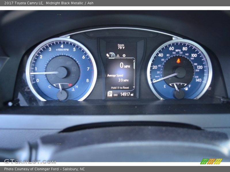 Midnight Black Metallic / Ash 2017 Toyota Camry LE