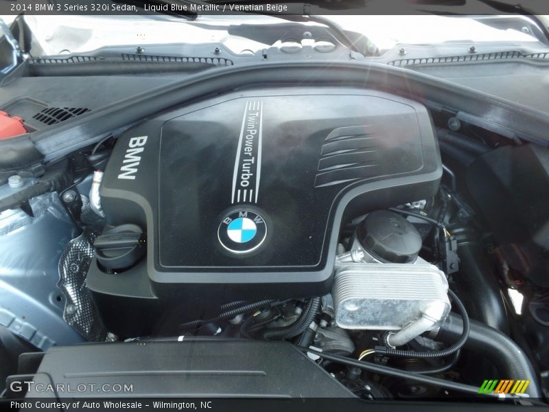 Liquid Blue Metallic / Venetian Beige 2014 BMW 3 Series 320i Sedan