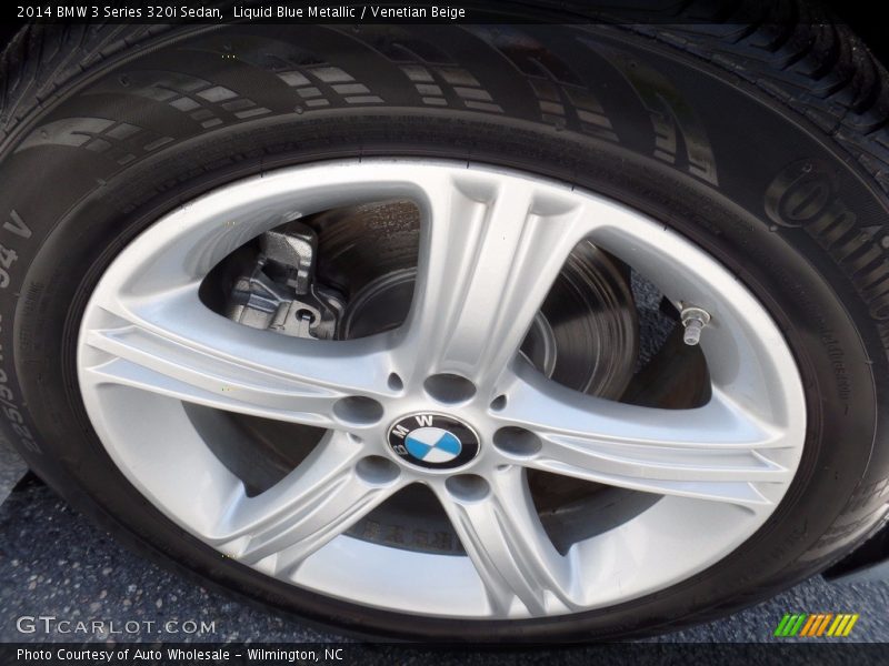 Liquid Blue Metallic / Venetian Beige 2014 BMW 3 Series 320i Sedan