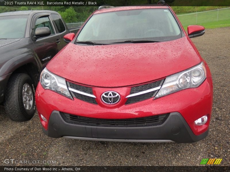 Barcelona Red Metallic / Black 2015 Toyota RAV4 XLE