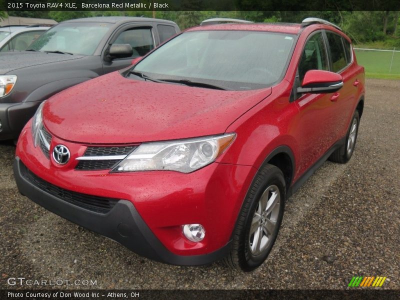 Barcelona Red Metallic / Black 2015 Toyota RAV4 XLE