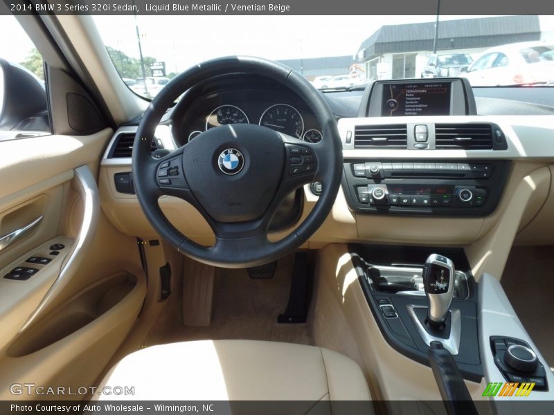 Liquid Blue Metallic / Venetian Beige 2014 BMW 3 Series 320i Sedan