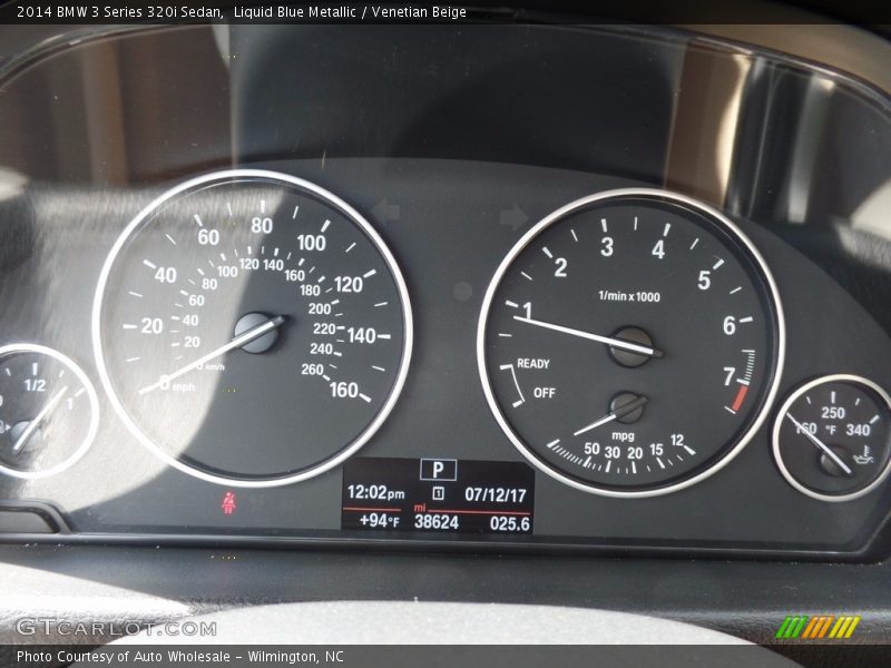 Liquid Blue Metallic / Venetian Beige 2014 BMW 3 Series 320i Sedan