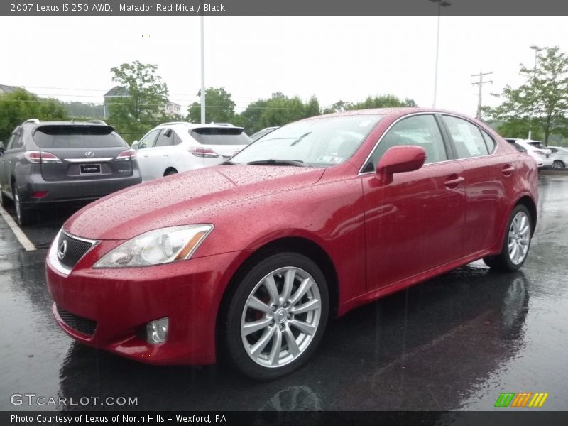 Matador Red Mica / Black 2007 Lexus IS 250 AWD