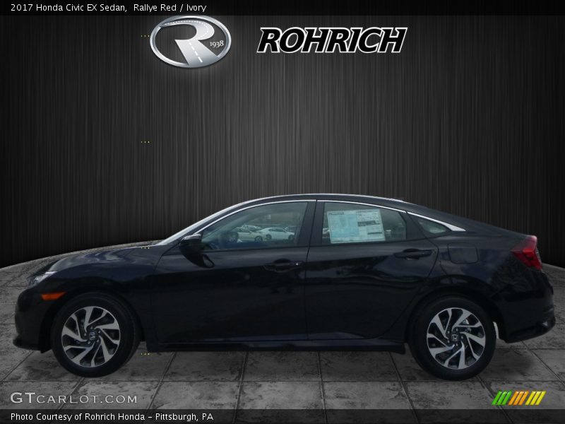Rallye Red / Ivory 2017 Honda Civic EX Sedan