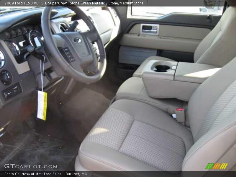 Stone Green Metallic / Stone/Medium Stone 2009 Ford F150 XLT SFE SuperCrew