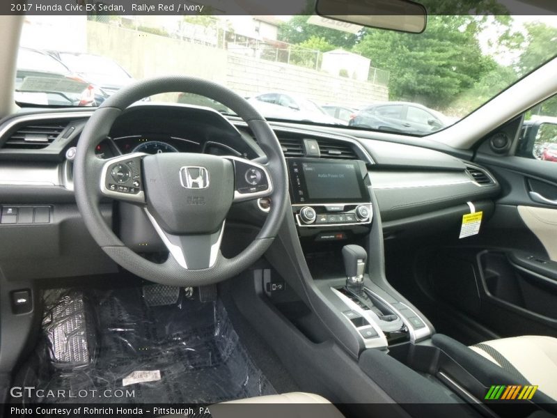 Rallye Red / Ivory 2017 Honda Civic EX Sedan