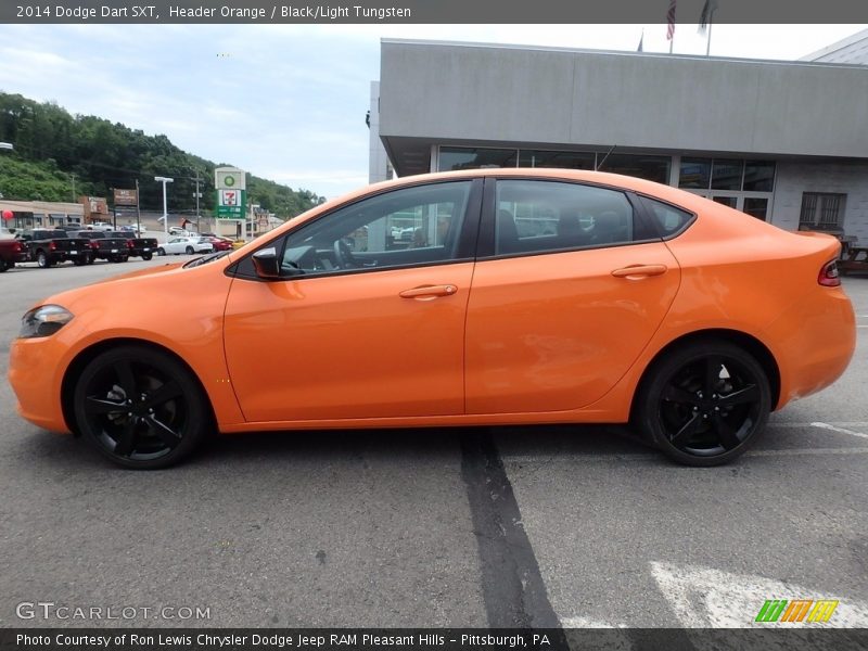 Header Orange / Black/Light Tungsten 2014 Dodge Dart SXT
