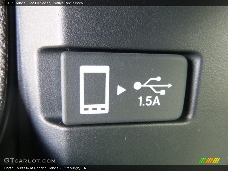 Rallye Red / Ivory 2017 Honda Civic EX Sedan