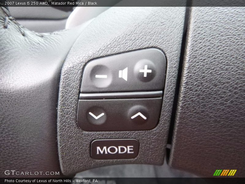 Matador Red Mica / Black 2007 Lexus IS 250 AWD