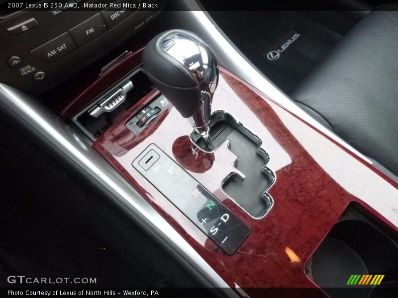 Matador Red Mica / Black 2007 Lexus IS 250 AWD