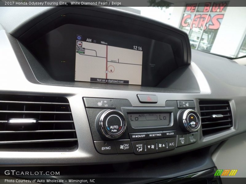 White Diamond Pearl / Beige 2017 Honda Odyssey Touring Elite
