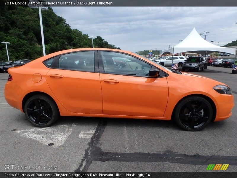 Header Orange / Black/Light Tungsten 2014 Dodge Dart SXT