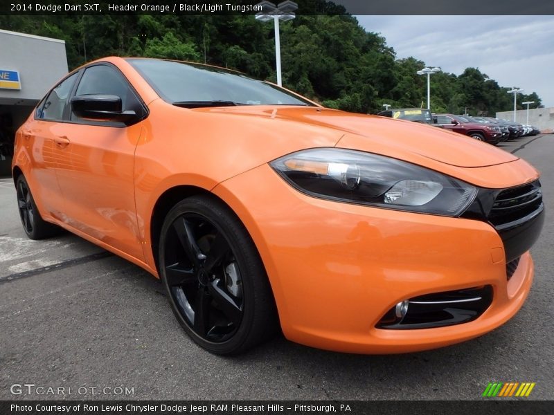 Header Orange / Black/Light Tungsten 2014 Dodge Dart SXT