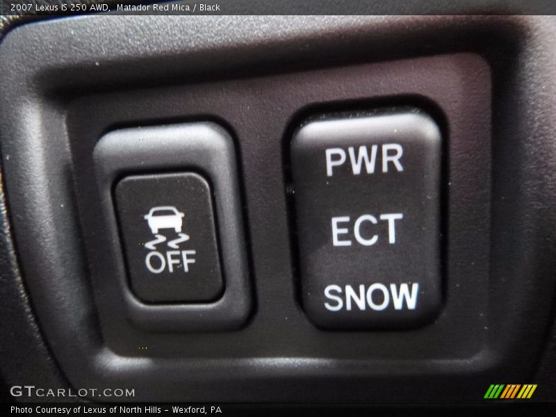 Matador Red Mica / Black 2007 Lexus IS 250 AWD