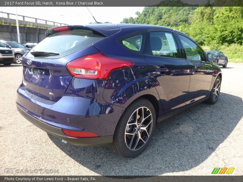 Kona Blue / Charcoal Black 2017 Ford Focus SEL Hatch
