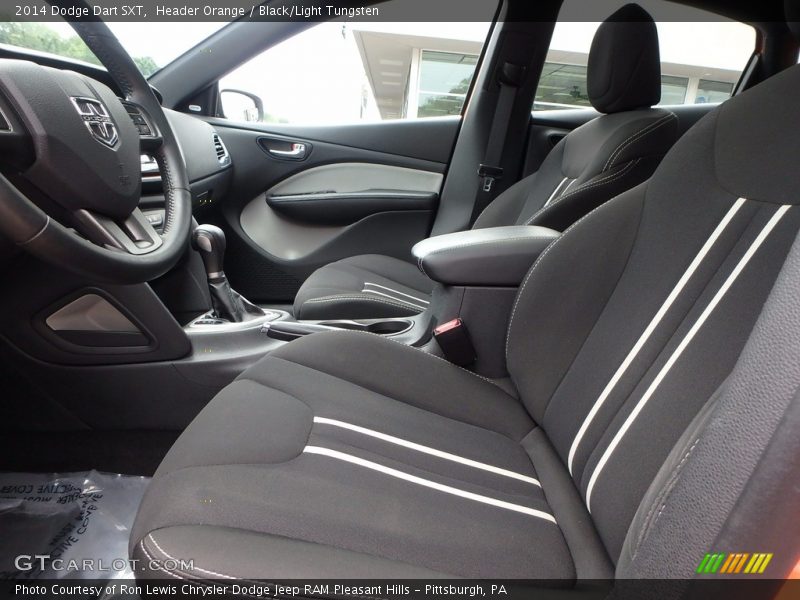 Header Orange / Black/Light Tungsten 2014 Dodge Dart SXT
