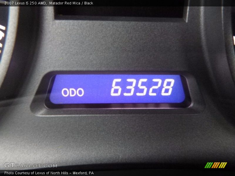 Matador Red Mica / Black 2007 Lexus IS 250 AWD