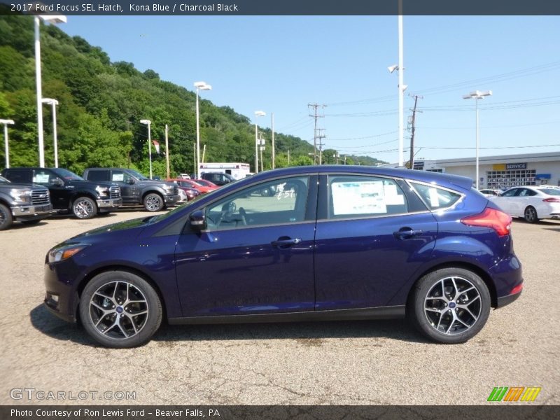 Kona Blue / Charcoal Black 2017 Ford Focus SEL Hatch