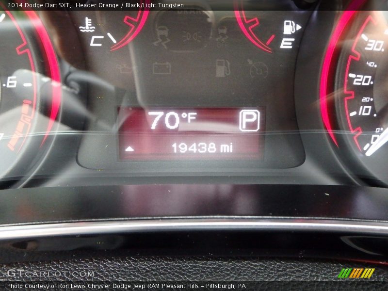 Header Orange / Black/Light Tungsten 2014 Dodge Dart SXT