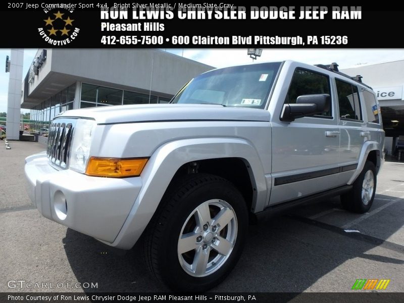 Bright Silver Metallic / Medium Slate Gray 2007 Jeep Commander Sport 4x4