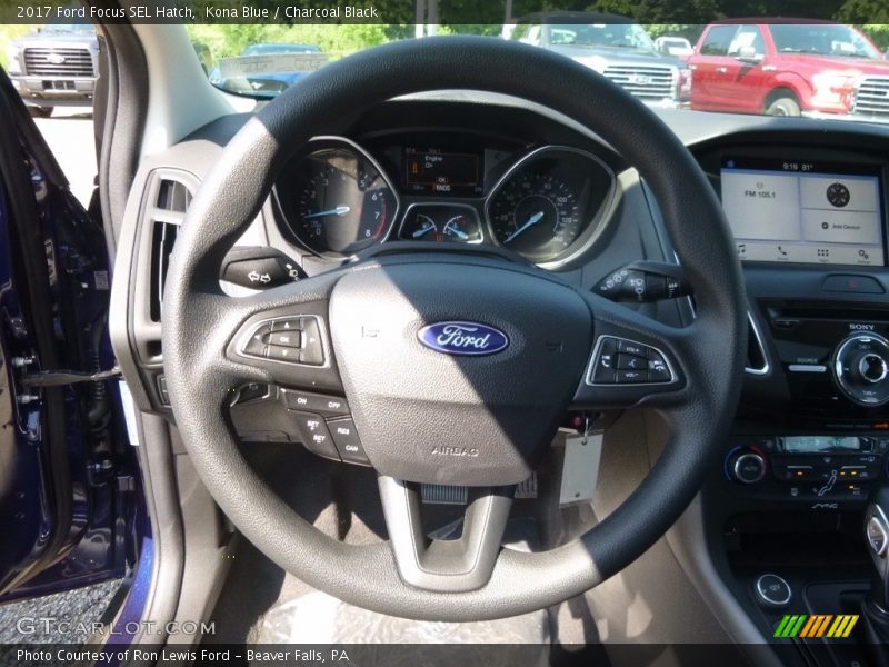 Kona Blue / Charcoal Black 2017 Ford Focus SEL Hatch