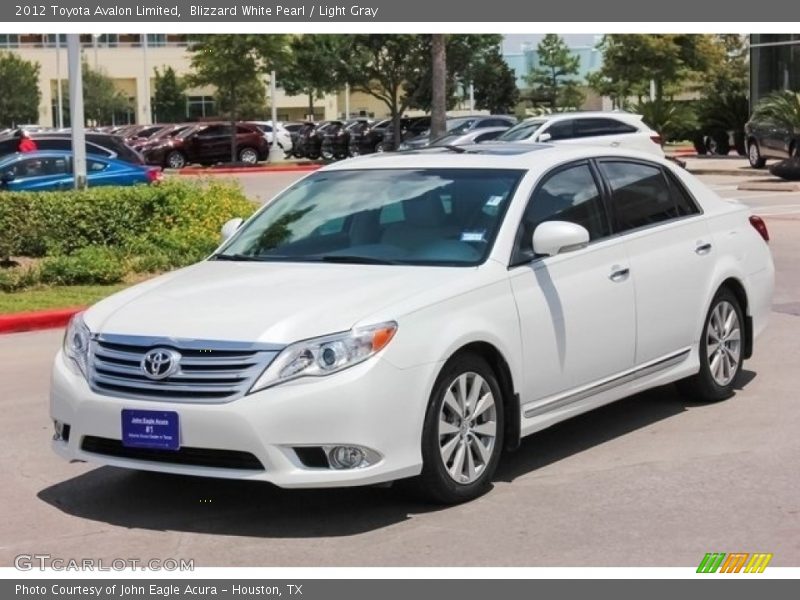 Blizzard White Pearl / Light Gray 2012 Toyota Avalon Limited