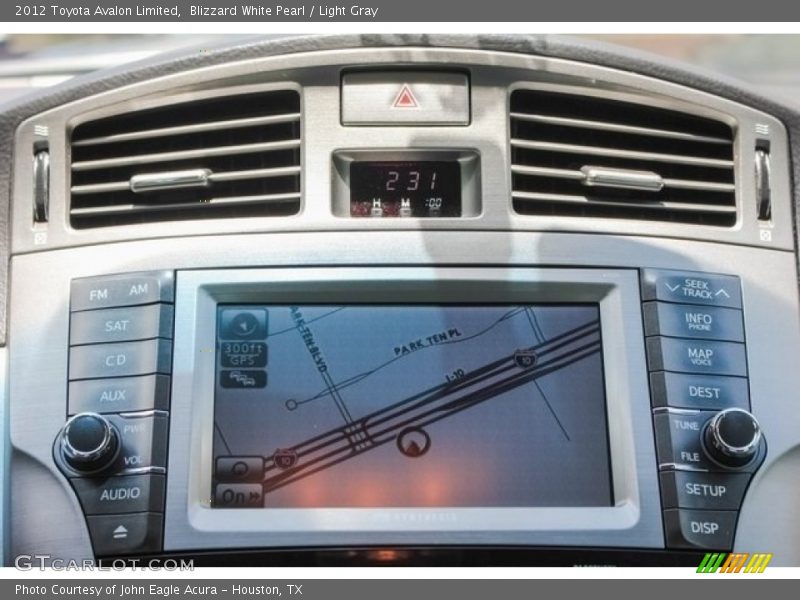 Blizzard White Pearl / Light Gray 2012 Toyota Avalon Limited