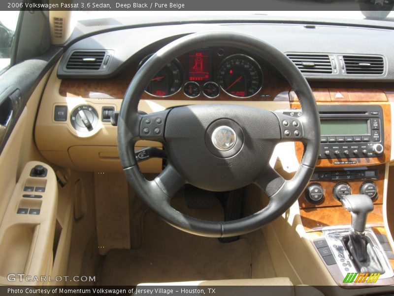 Deep Black / Pure Beige 2006 Volkswagen Passat 3.6 Sedan