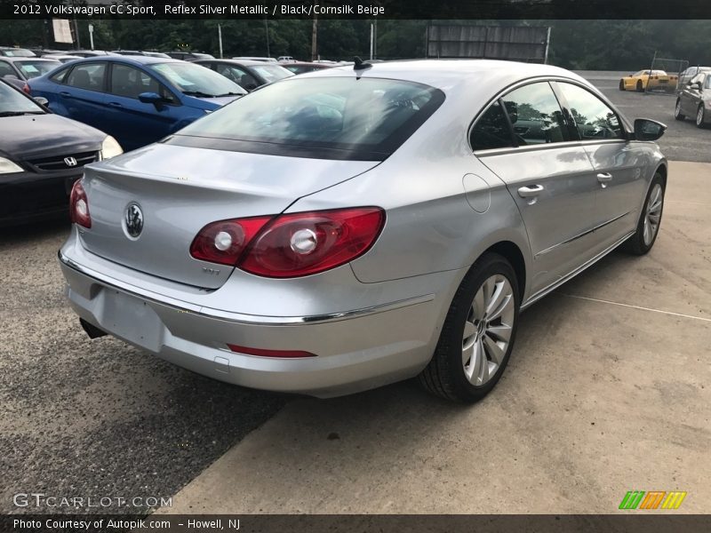 Reflex Silver Metallic / Black/Cornsilk Beige 2012 Volkswagen CC Sport