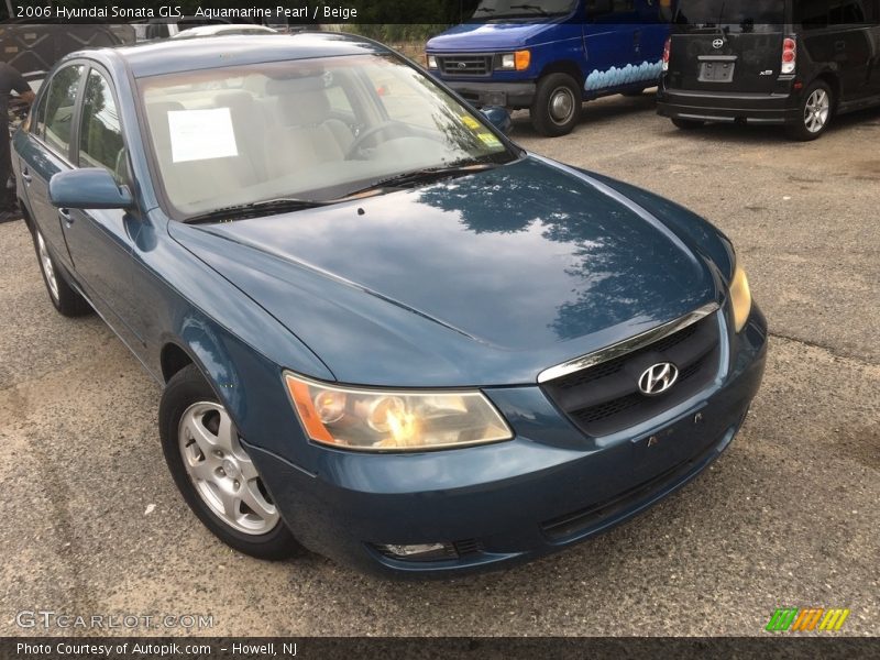 Aquamarine Pearl / Beige 2006 Hyundai Sonata GLS