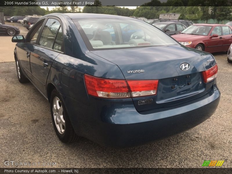 Aquamarine Pearl / Beige 2006 Hyundai Sonata GLS