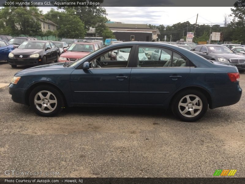 Aquamarine Pearl / Beige 2006 Hyundai Sonata GLS