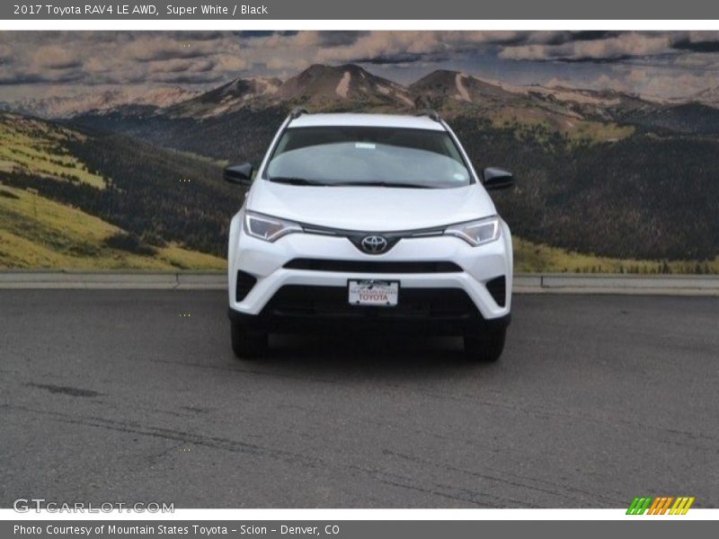 Super White / Black 2017 Toyota RAV4 LE AWD