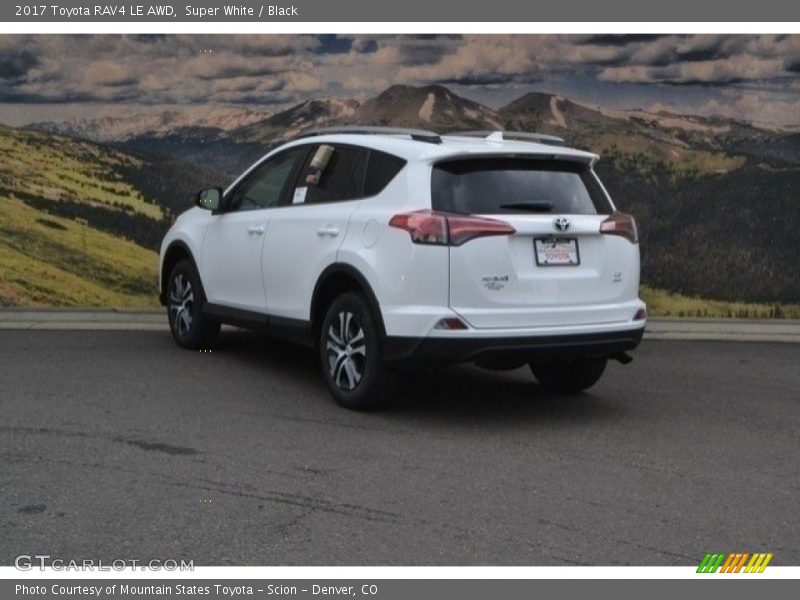 Super White / Black 2017 Toyota RAV4 LE AWD
