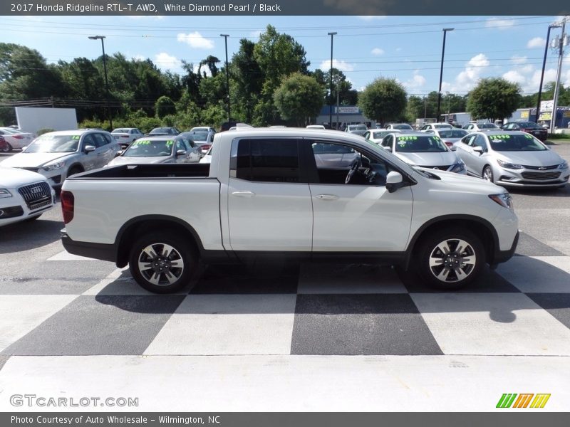 White Diamond Pearl / Black 2017 Honda Ridgeline RTL-T AWD