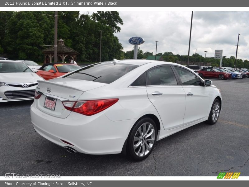 Shimmering White / Black 2012 Hyundai Sonata Limited 2.0T