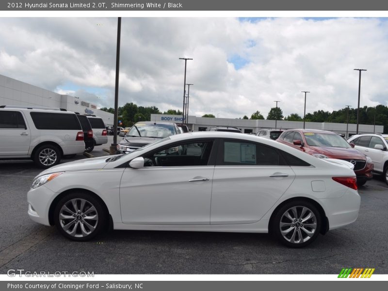 Shimmering White / Black 2012 Hyundai Sonata Limited 2.0T